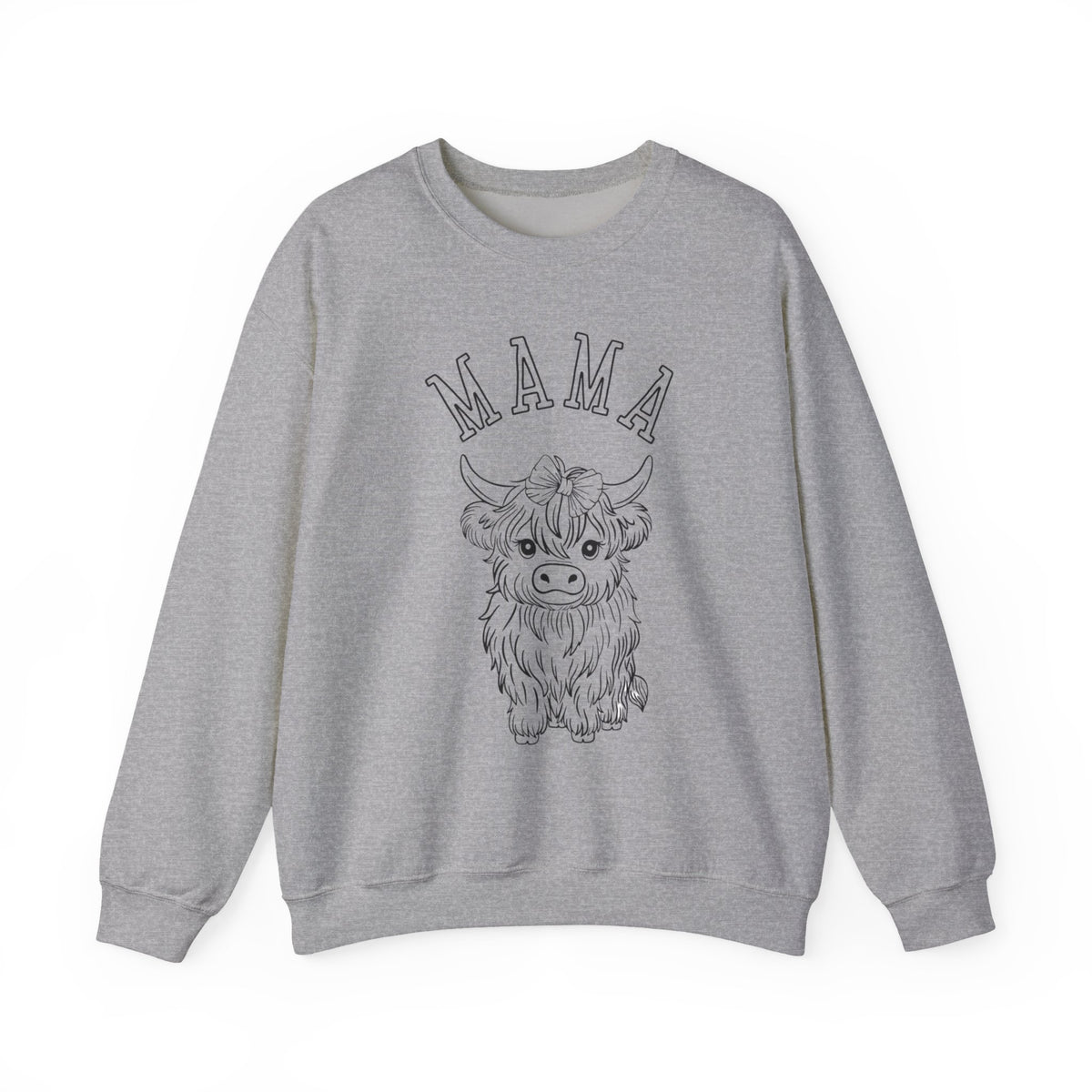Mama Highland Cow Crewneck Sweatshirt