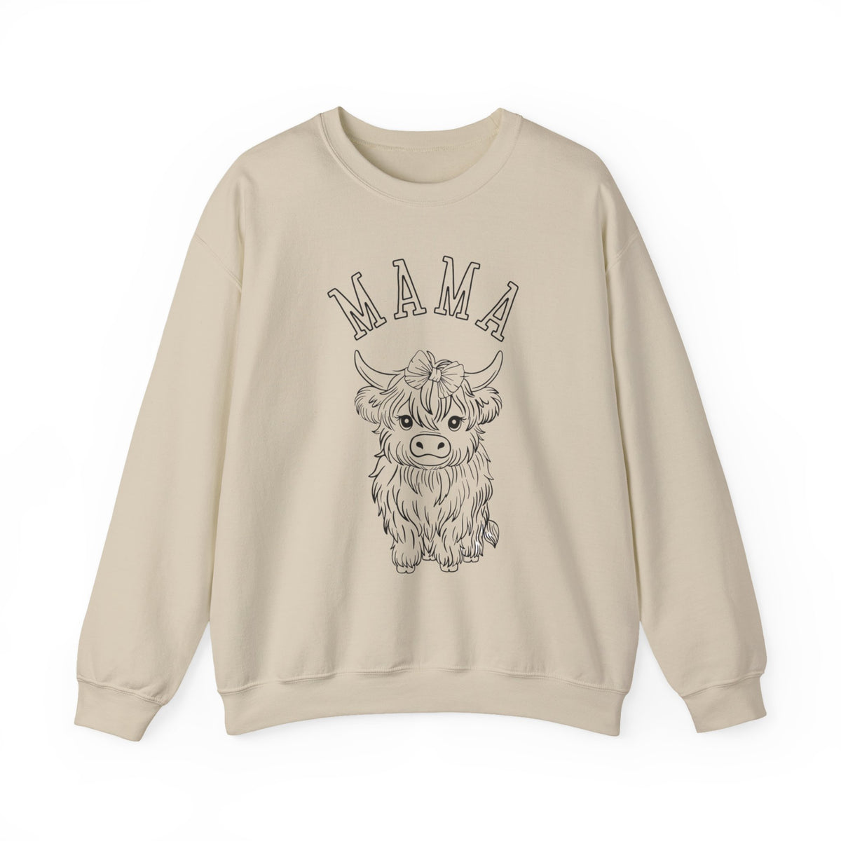 Mama Highland Cow Crewneck Sweatshirt