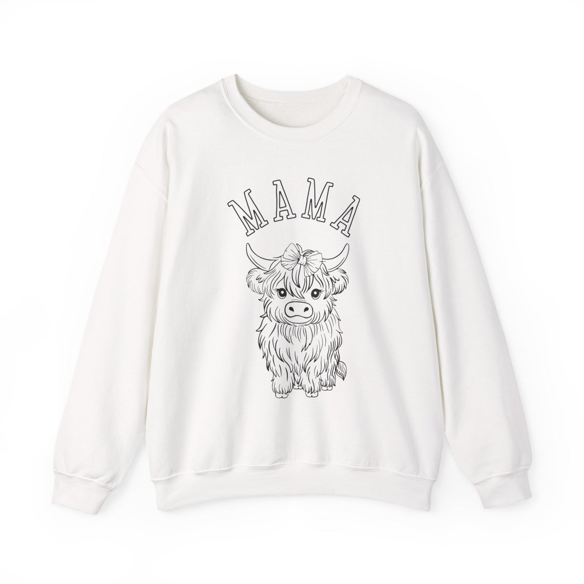 Mama Highland Cow Crewneck Sweatshirt