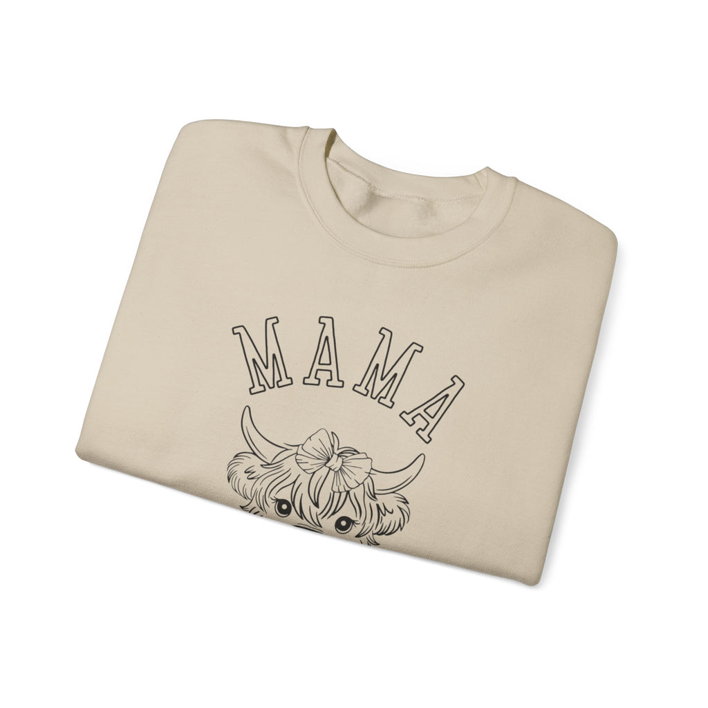Mama Highland Cow Crewneck Sweatshirt