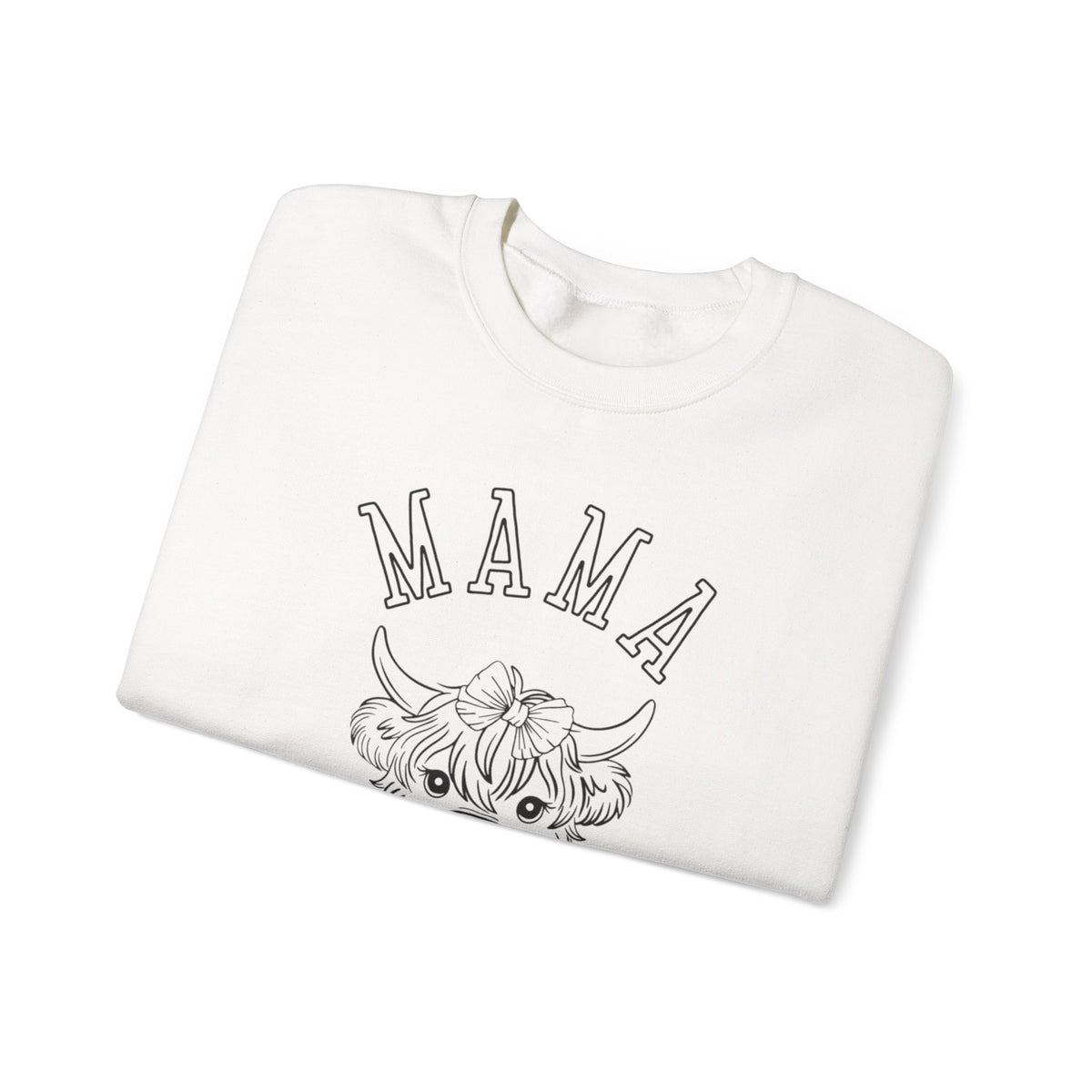 Mama Highland Cow Crewneck Sweatshirt