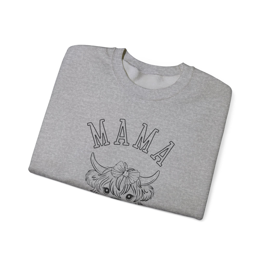 Mama Highland Cow Crewneck Sweatshirt