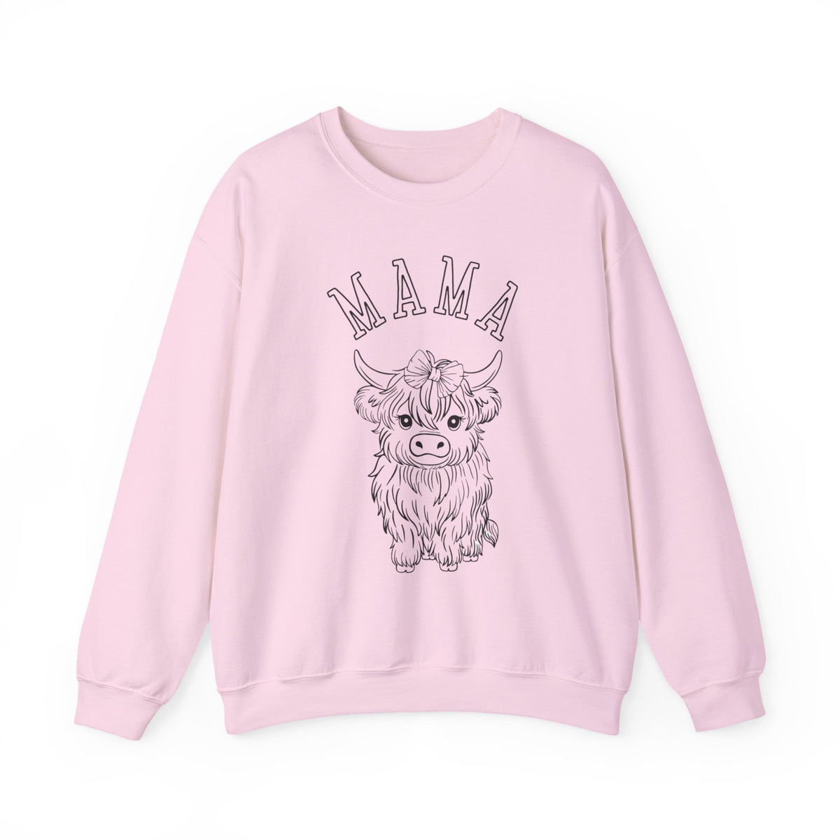Mama Highland Cow Crewneck Sweatshirt